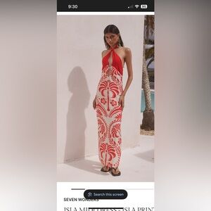 Seven Wonders Red and White Maxi Dress